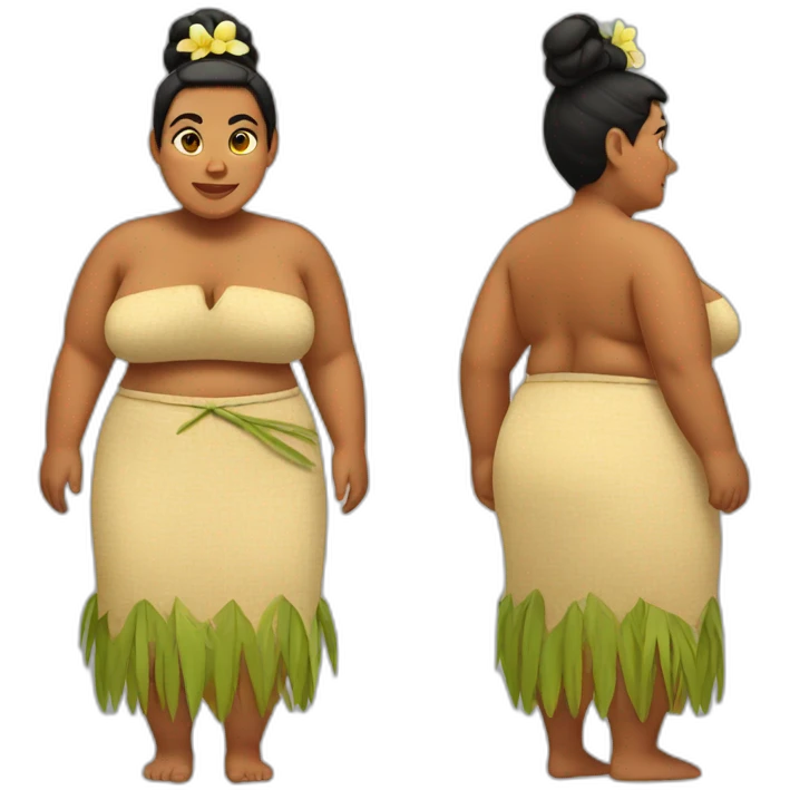 Fat Polynesian Woman emoji