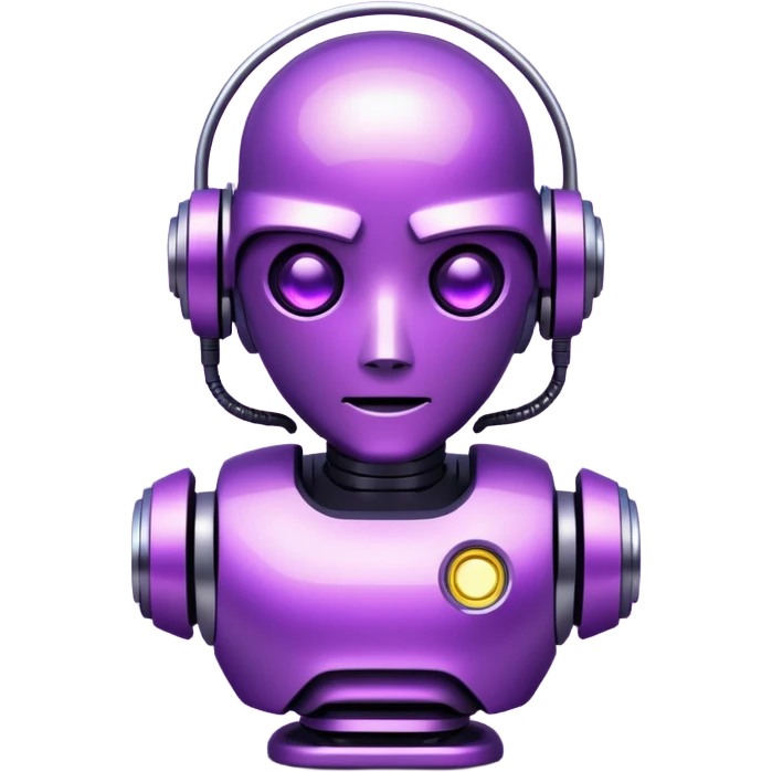 glitter purple cyberpunk robot emoji