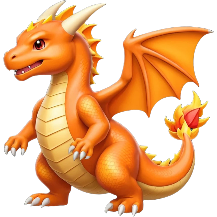 The Pokemon Charizard flying emoji