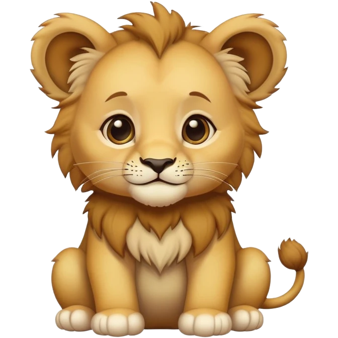 cute baby lion cub emoji