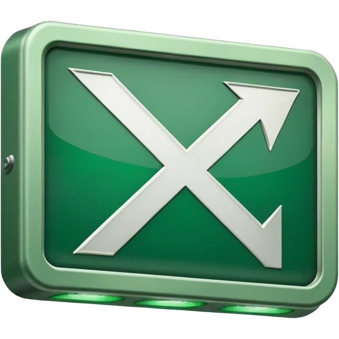 Exit Sign – green arrow, Subway Sign. emoji