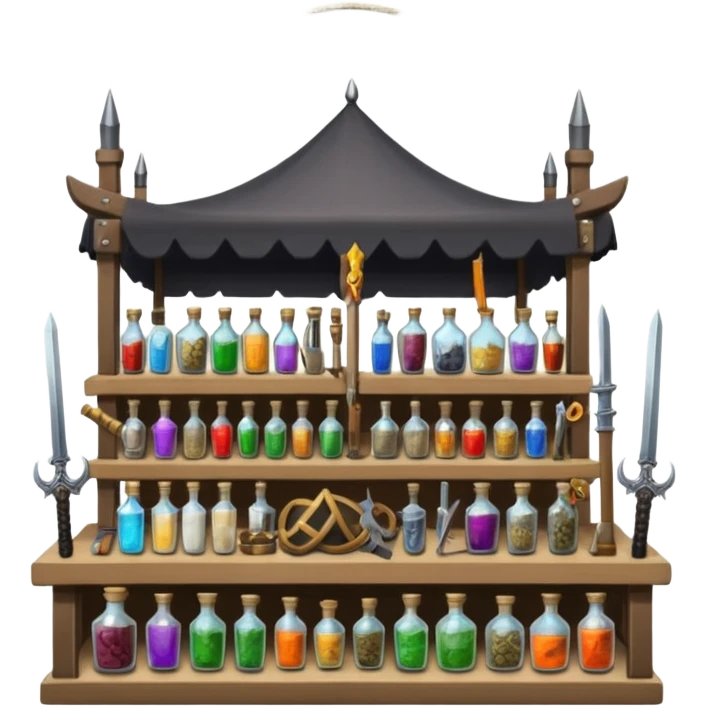 weapon market where we buy sword ,armor, potion  emoji