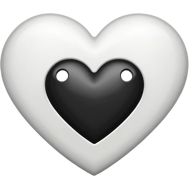  black and white heart emoji