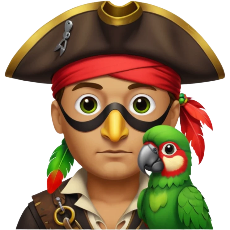 pirate and parrot emoji
