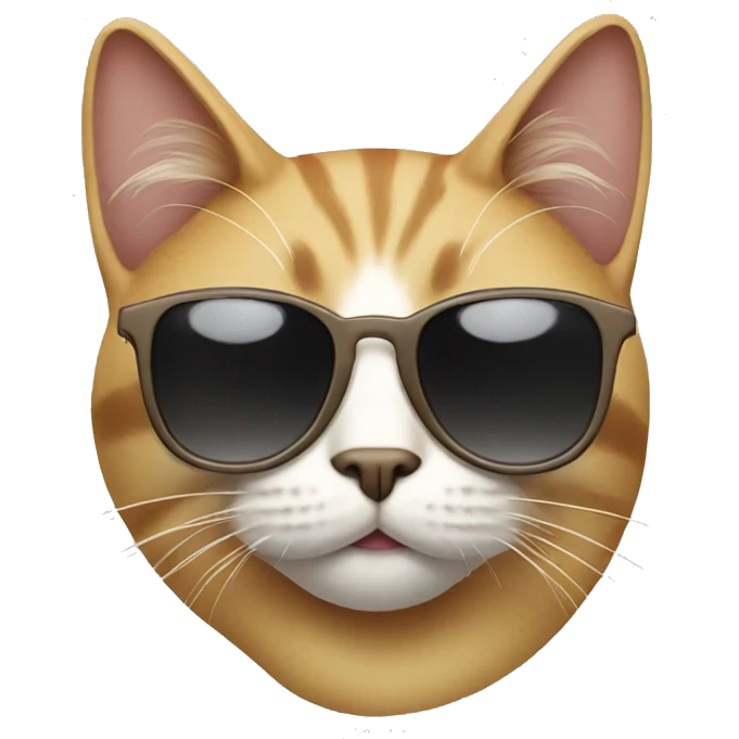 Cat with sunglasses emoji