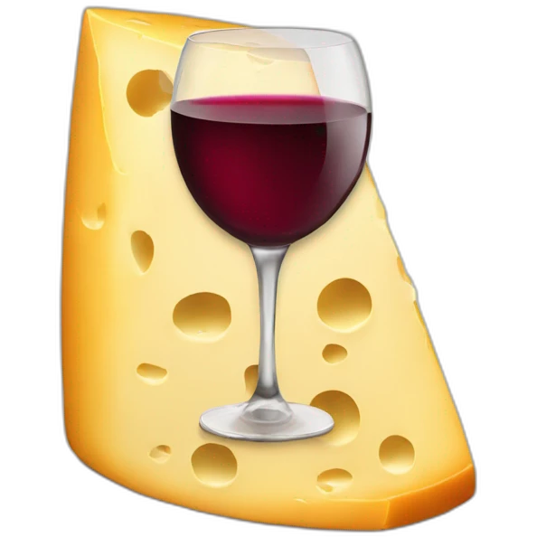 cheese and red wine emoji