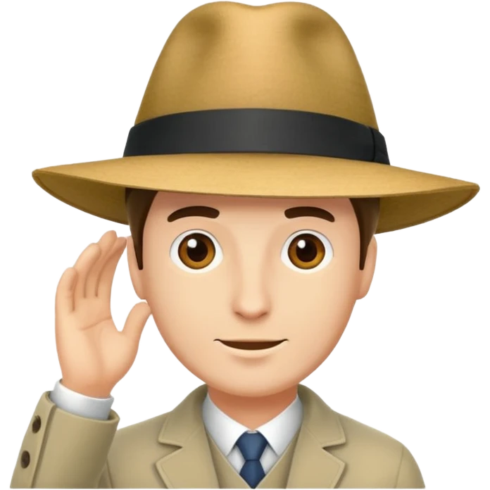 man rising his hat as a chapeau emoji