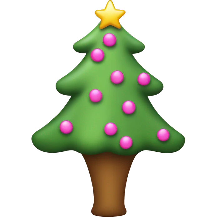 Christmas tree pink emoji