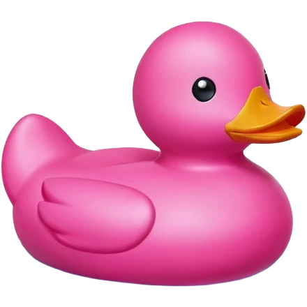 Pink rubber duck emoji