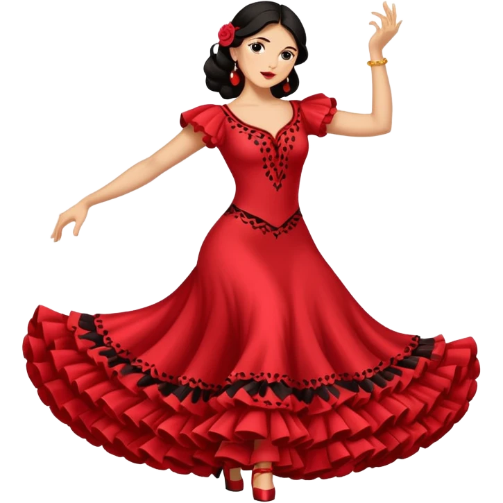 Flamenco dancer steps emoji