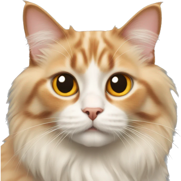 Ragdoll totally orange haired cat with golden eyes emoji