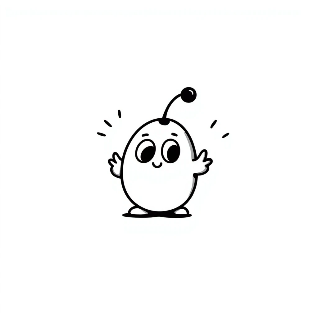 playful hand-drawn Tamagotchi character emoji