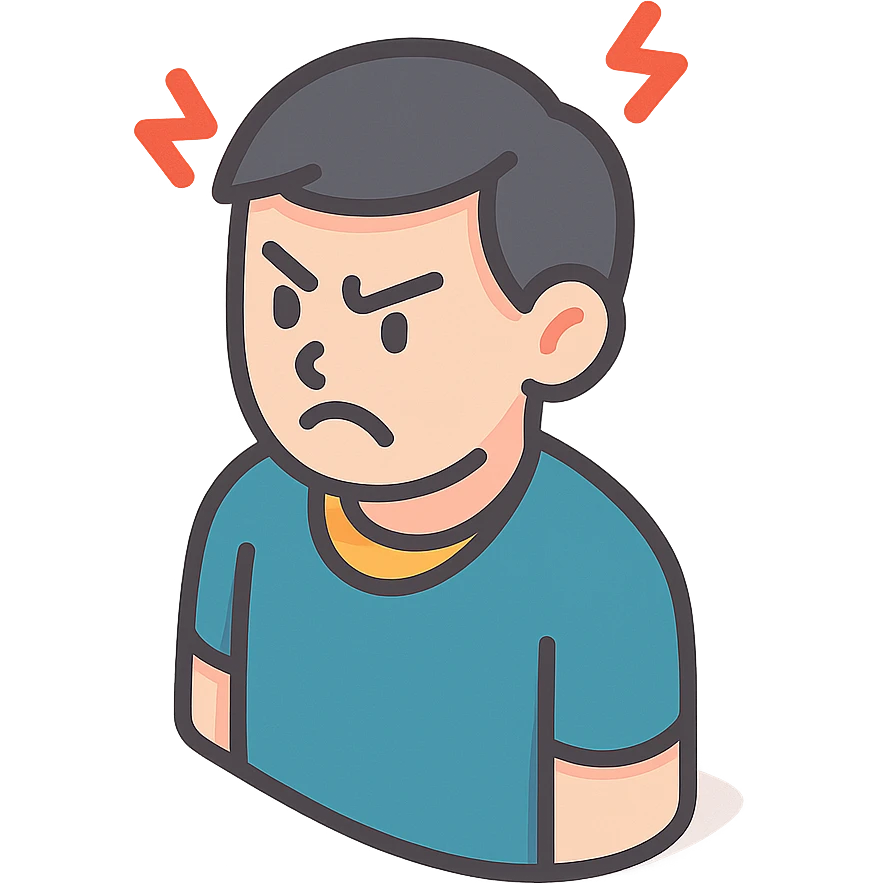 раздражённый человек emoji