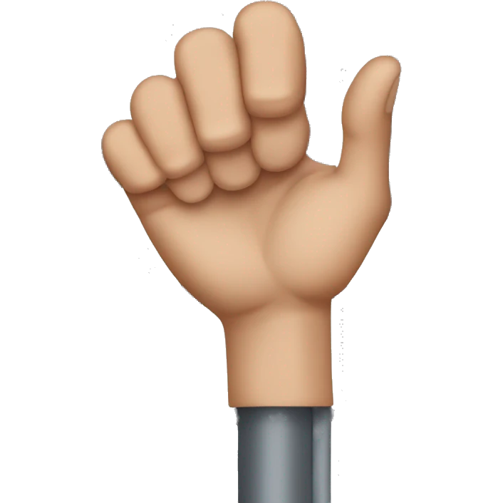 hand gripping bars of jail cell  emoji