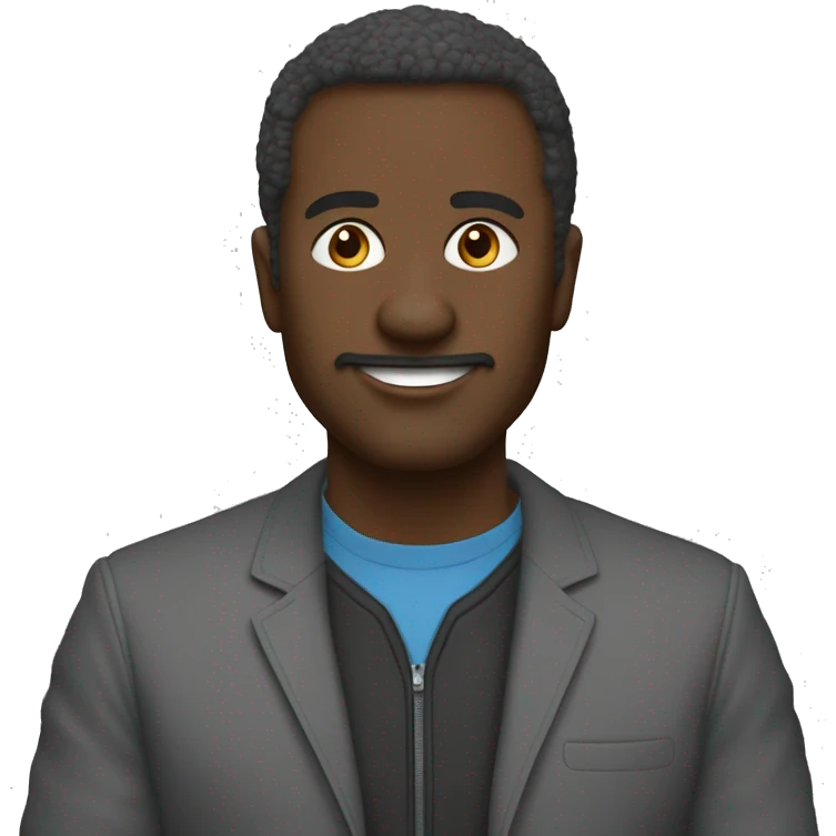 créer l'Augustin Vignon Boumekpo devant un ordinateur emoji