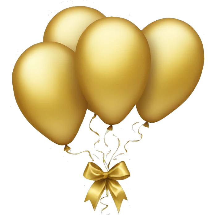 Gold balloons  emoji