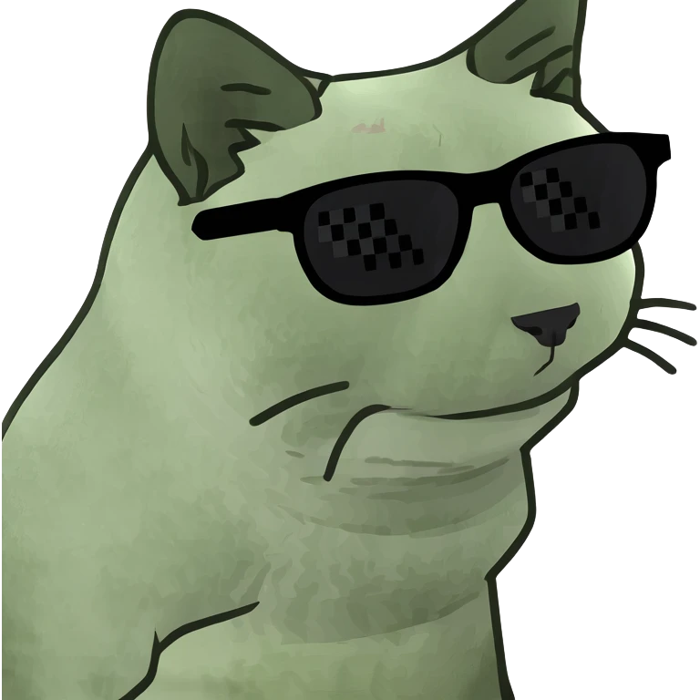 Cat with sunglasses emoji
