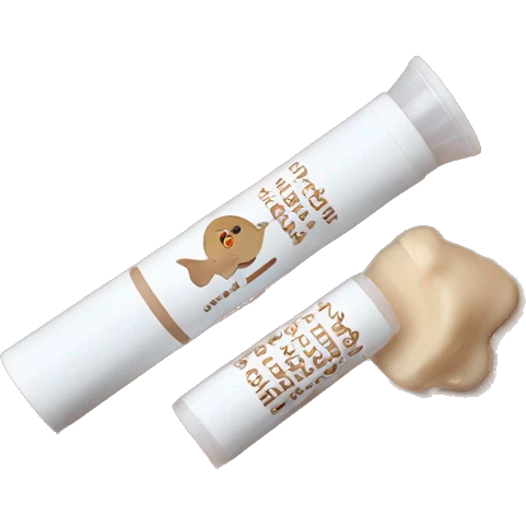 summer fridays lip balm, white cap, medium sized tall tube and brown packaging with white text  emoji