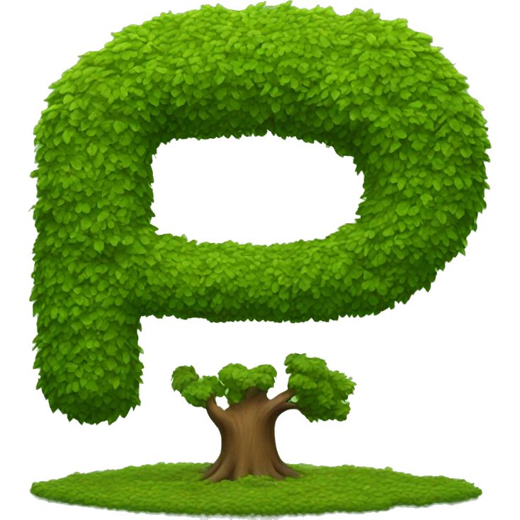 F letter shaped tree emoji