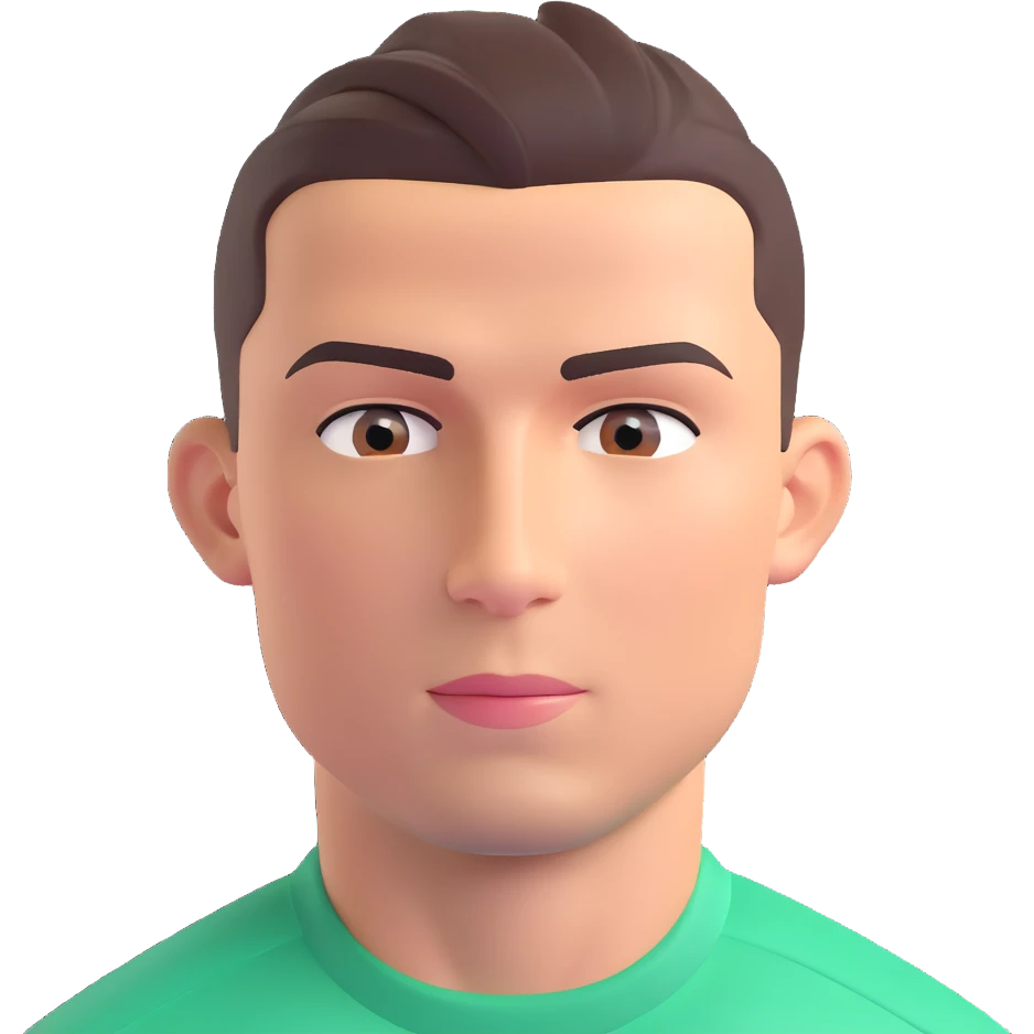 Cristiano Ronaldo iconic footballer portrait emoji