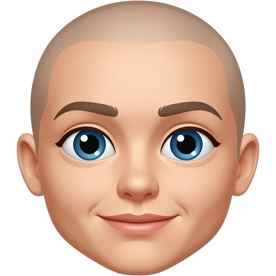 girls face just the eyes nose and mouth. no hair emoji