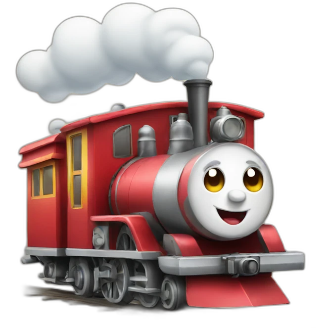 happy funny train emoji
