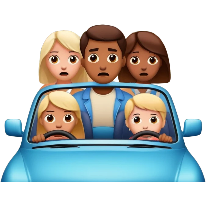 people looking scared driving in bad neighborhoods  emoji