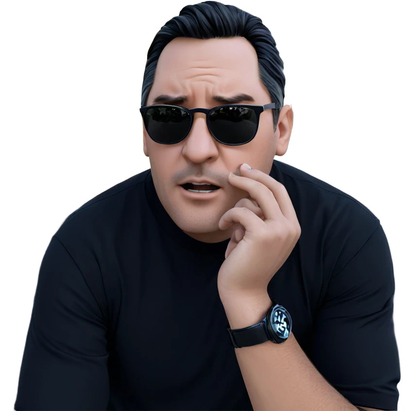 stylish boy in black shirt emoji