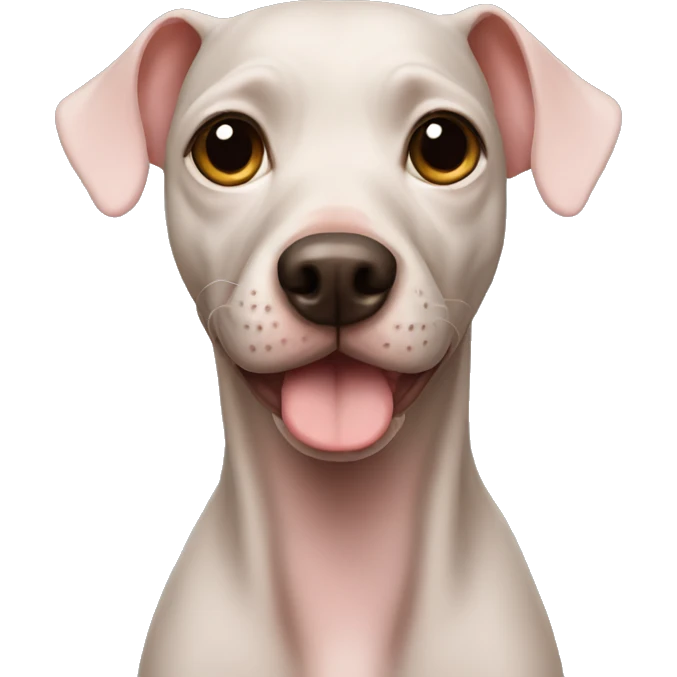 Hairless dog emoji