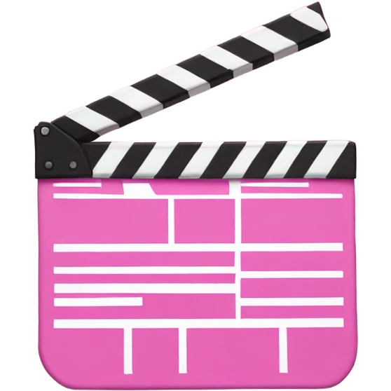 clapboard in pink emoji