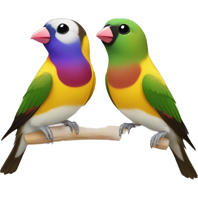 Two gouldian finches  emoji