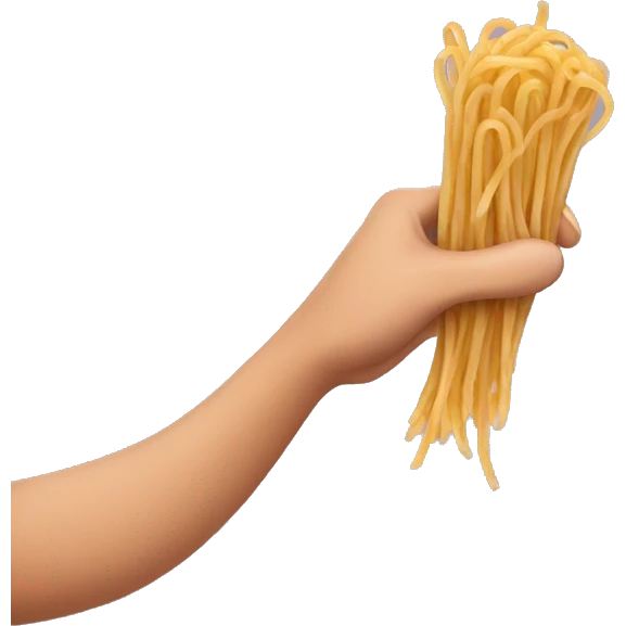 finger grab spaghetti emoji
