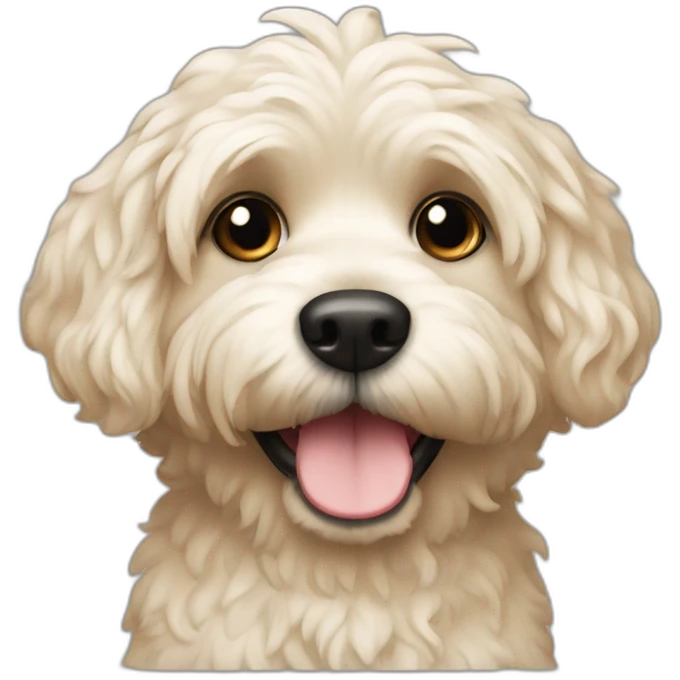 havapoo color cream dog emoji