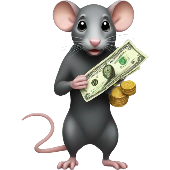 rat with money emoji