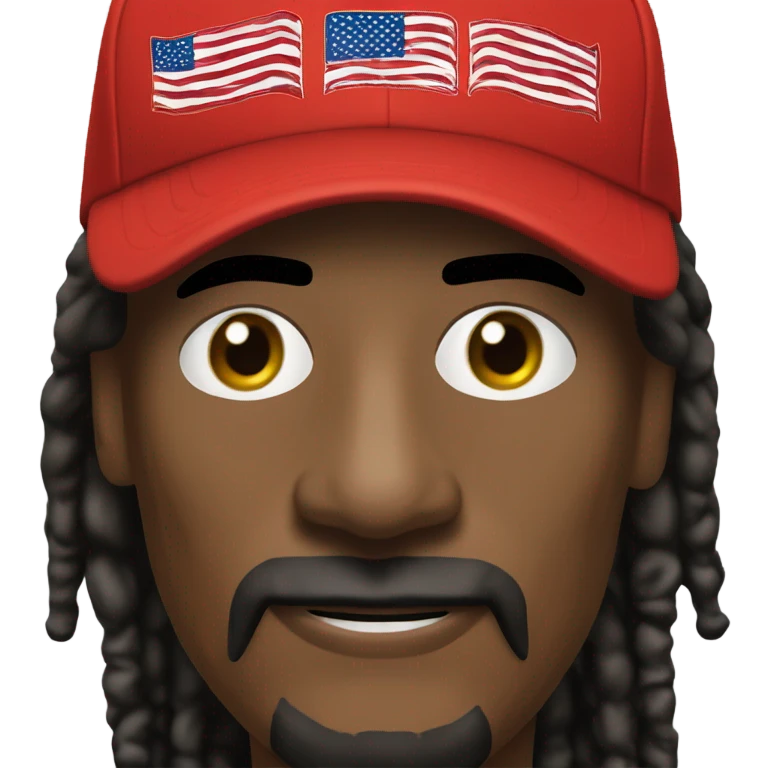 Snoop dog wearing Trump hat emoji