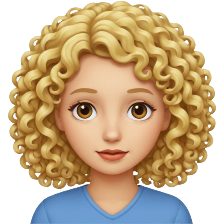 curly blonde woman emoji