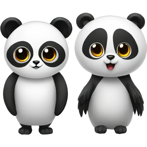Panda and owl emoji