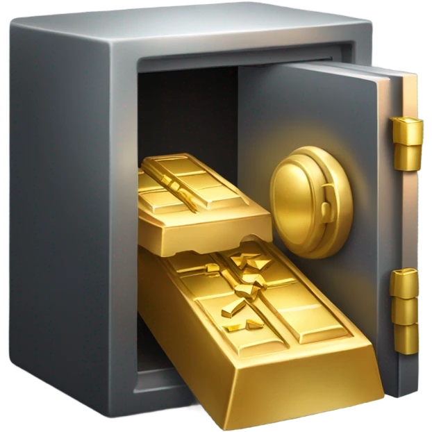 open safe with gold emoji