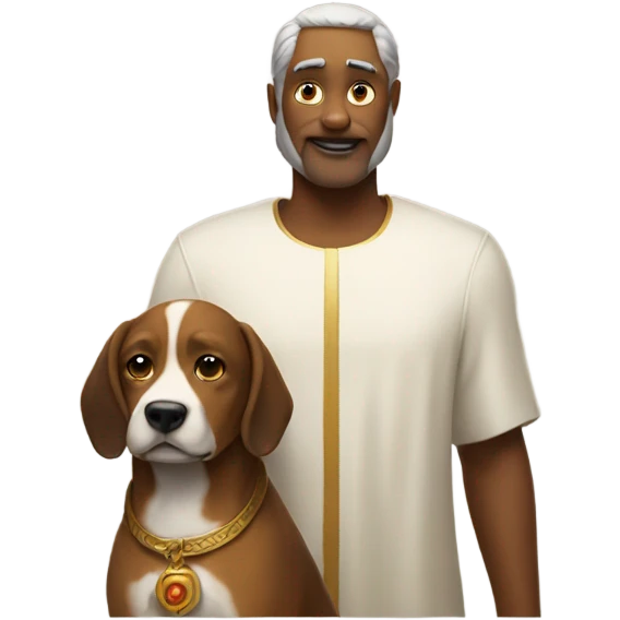 Dog and a god emoji