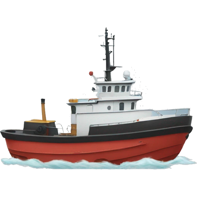 tugboat side view emoji