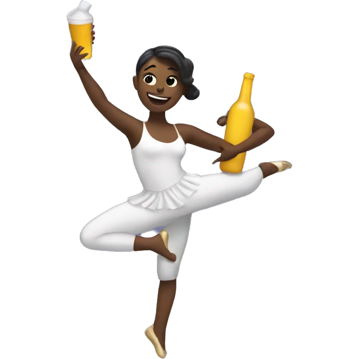 Dancer holding a bottle emoji