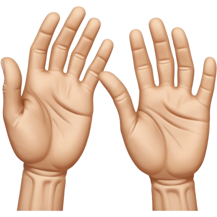 Raising hands in desperation emoji