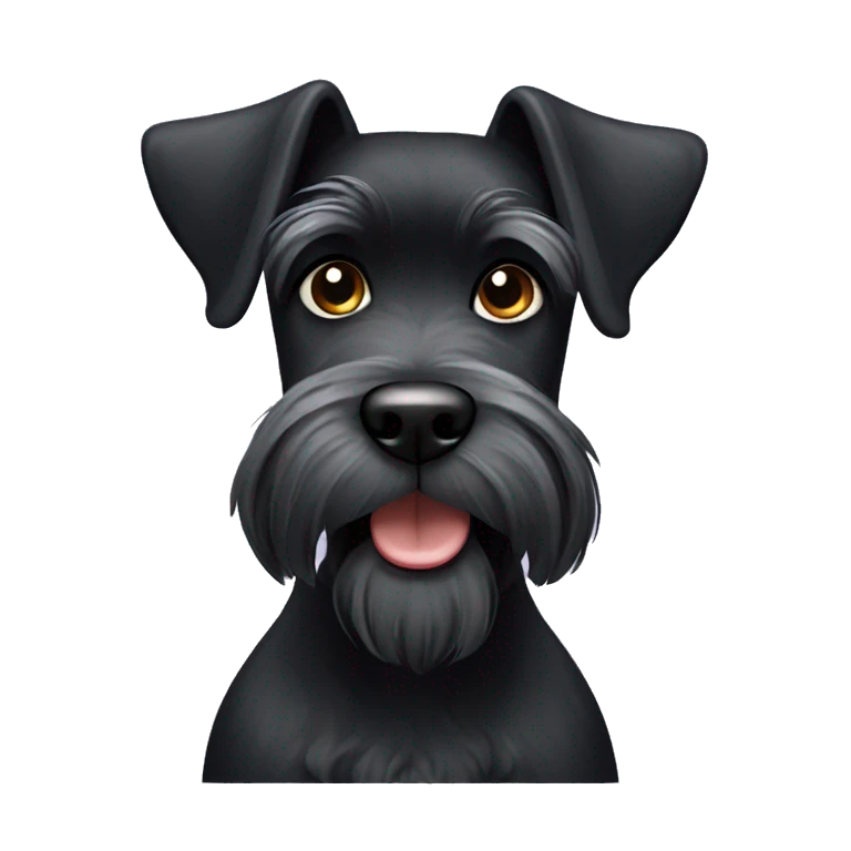 black schnauzer dog  emoji
