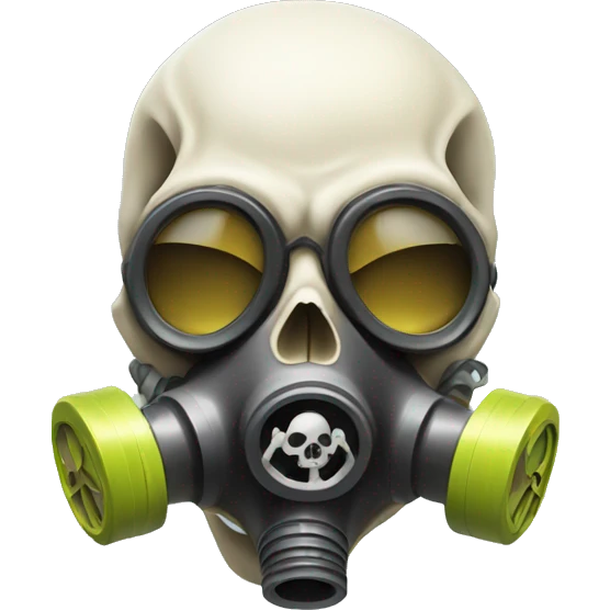 Bone Skull wearing a gas mask emoji