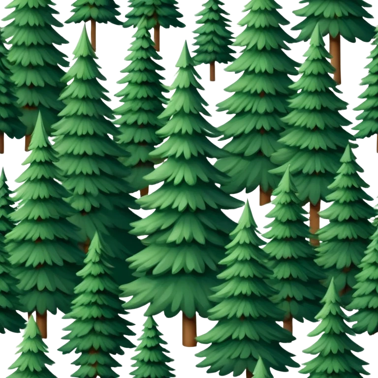forest of spruce trees emoji