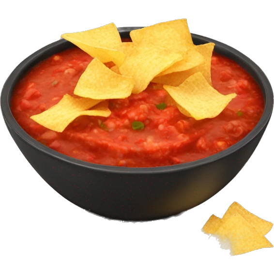 bowl of salsa with chips emoji