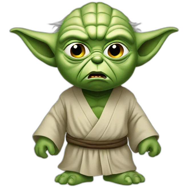 Angry yoda emoji