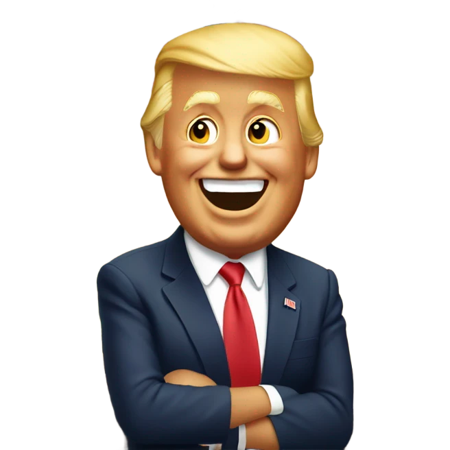 Trump laughing at California  emoji