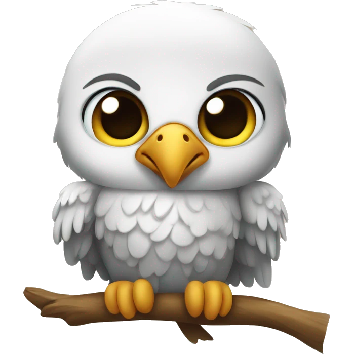 cute baby cartoon eagle emoji