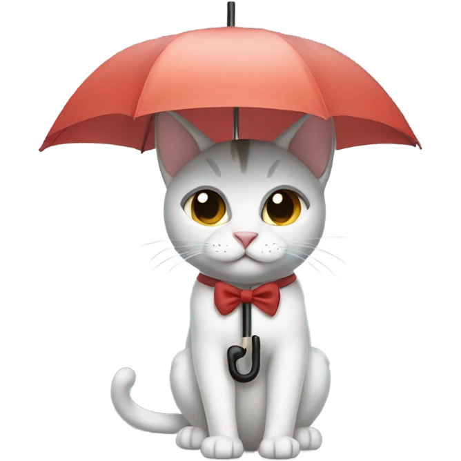 cats holding umbrella emoji
